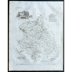 Gravure de 1830 - Carte ancienne de l'Eure et Loir - 1