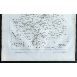 Gravure de 1830 - Carte ancienne de l'Eure et Loir - 3