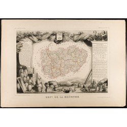 Gravure de 1854 - Département de la Meurthe - 1