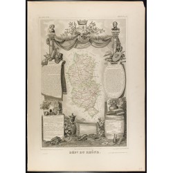 Gravure de 1854 - Département du Rhône - 1