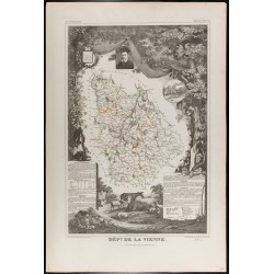 Gravure de 1854 - Département de la Vienne - 1