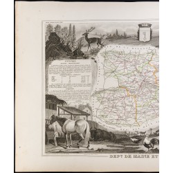 Gravure de 1854 - Département du Maine et Loire - 2