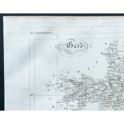 Gravure de 1830 - Carte ancienne du Gard - 2