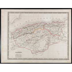 Gravure de 1835 - Carte ancienne de l'Algérie - 1