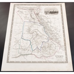 Gravure de 1835 - Carte ancienne de l'Afrique Orientale - 2