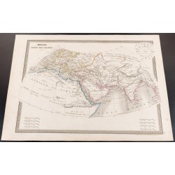 Gravure de 1835 - Monde connu des anciens - 2