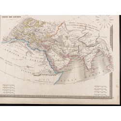 Gravure de 1835 - Monde connu des anciens - 4