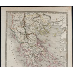 Gravure de 1835 - Carte de la Grèce ancienne - 4