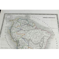 Gravure de 1835 - Carte ancienne de l'Amérique du sud - 3