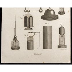 Gravure de 1852 - Électricité - Physique - 3