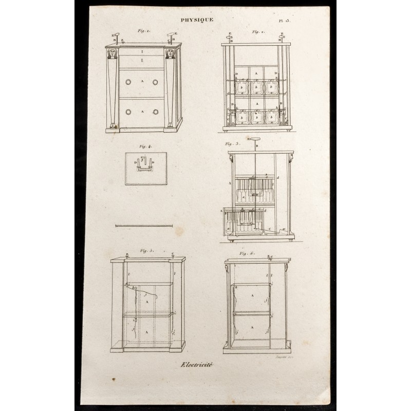 Gravure de 1852 - Électricité - Physique - 1