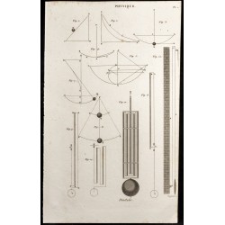Gravure de 1852 - Pendules - Physique - 1