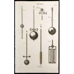 Gravure de 1852 - Pendules - Physique - 1