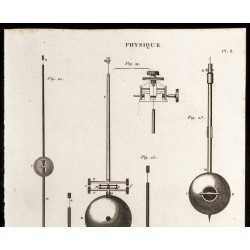 Gravure de 1852 - Pendules - Physique - 2