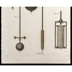 Gravure de 1852 - Pendules - Physique - 3