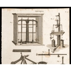 Gravure de 1852 - Balance - Physique - 2
