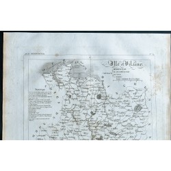 Gravure de 1830 - Carte ancienne de l'Ille-et-Vilaine - 2
