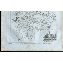 Gravure de 1830 - Carte ancienne de l'Ille-et-Vilaine - 3
