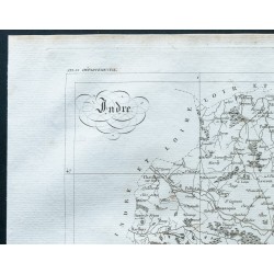 Gravure de 1830 - Carte ancienne de l'Indre - 2
