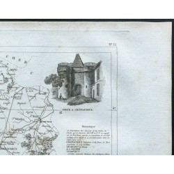 Gravure de 1830 - Carte ancienne de l'Indre - 3