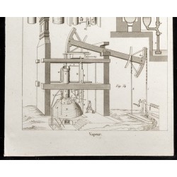 Gravure de 1852 - Machine à vapeur - Arts mécaniques - 3