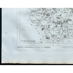 Gravure de 1830 - Carte ancienne de l'Indre - 4