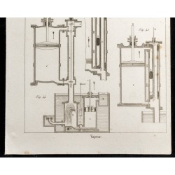 Gravure de 1852 - Bateau - Machine à vapeur - Arts mécaniques - 3