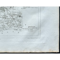 Gravure de 1830 - Carte ancienne de l'Indre - 5