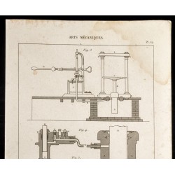 Gravure de 1852 - Presses à presser - Arts mécaniques - 2