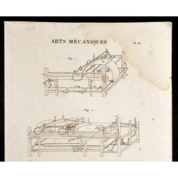 Gravure de 1852 - Fabrication du Drap - Arts mécaniques - 2