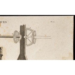 Gravure de 1852 - Vue de la fabrication du Drap - Arts mécaniques - 3