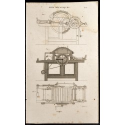 Gravure de 1852 - Cardes - Arts mécaniques - 1