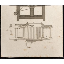 Gravure de 1852 - Cardes - Arts mécaniques - 3