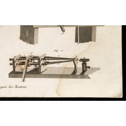 Gravure de 1852 - Machine à fabriquer les boutons - Arts mécaniques - 5