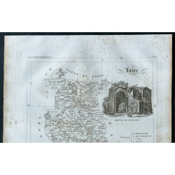 Gravure de 1830 - Carte ancienne de la Loire - 2