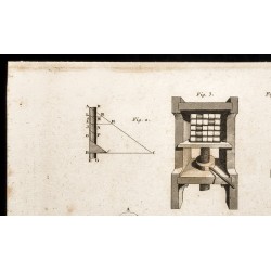 Gravure de 1852 - Divers nngrenages - Mécanique - 2