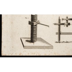 Gravure de 1852 - Divers nngrenages - Mécanique - 4