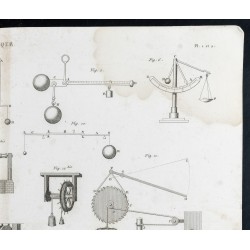 Gravure de 1852 - Industrie - Engrenages - Roues - Mécanique - 3