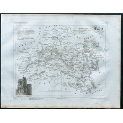 Gravure de 1830 - Carte ancienne du Loiret - 1
