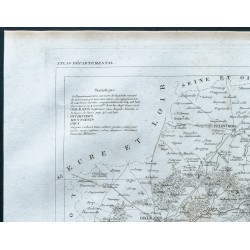 Gravure de 1830 - Carte ancienne du Loiret - 2
