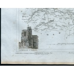 Gravure de 1830 - Carte ancienne du Loiret - 4