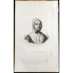 Gravure de 1835 - Portrait de Rosa Govona - 1