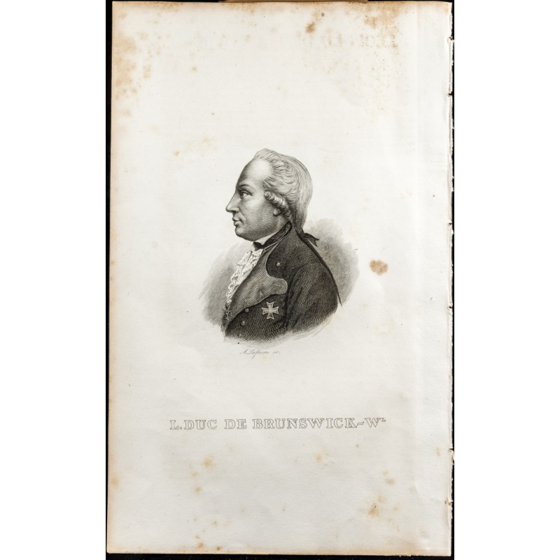 Gravure de 1835 - Portrait de Leopold de Brunswick-Wolfenbüttel - 1