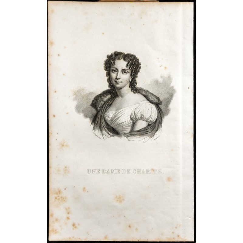 Gravure de 1835 - Portrait de Marie Antoinette Joséphine - 1