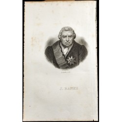 Gravure de 1835 - Portrait de Joseph Banks - 1