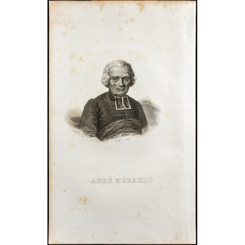 Gravure de 1835 - Portrait de l'Abbé Mérault - 1