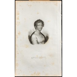 Gravure de 1835 - Portrait de Mme Guizot - 1