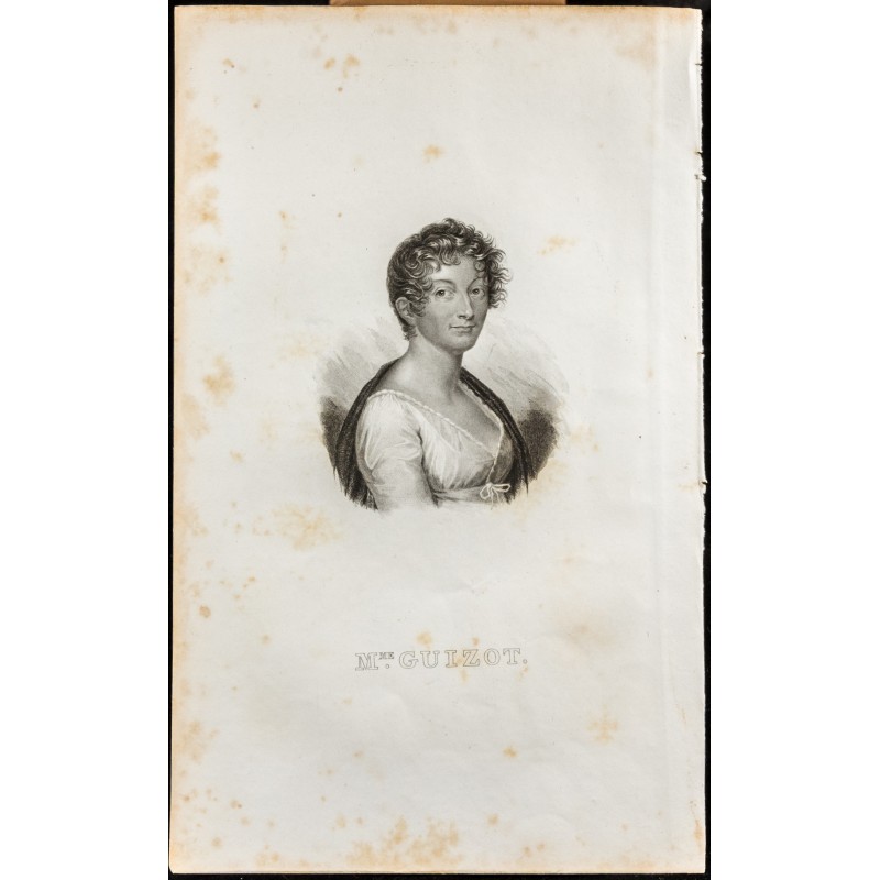 Gravure de 1835 - Portrait de Mme Guizot - 1