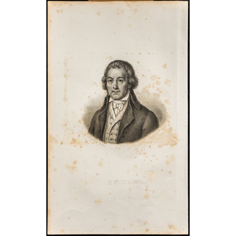 Gravure de 1835 - Portrait de Beccard - 1