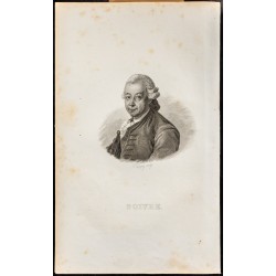 Gravure de 1835 - Portrait de Pierre Poivre - 1